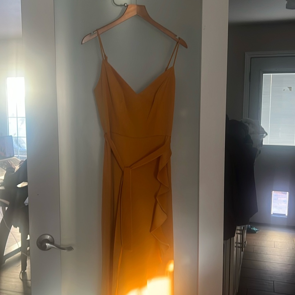 Beautiful yellow/gold/mustard spaghetti strap dress.